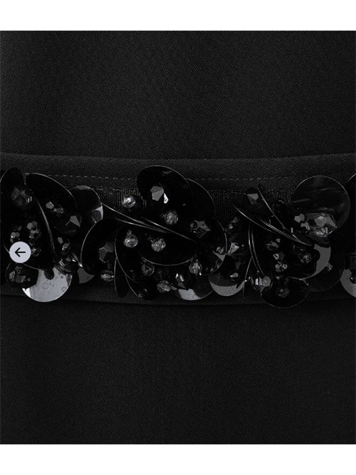 Abito lungo cinta Poker P.a.r.o.s.h. nero P.a.r.o.s.h. | POKER25D726070R013 NERO